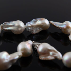 Colier de perle albe baroc - imagine 3