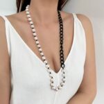 perle cu lant negru model