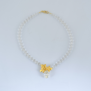 Colier de cuarț transparent cu accesoriu central - imagine 3