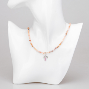 Colier de opal cu charm Balanță - imagine 3