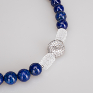 Set din lapis lazuli cu cuarț transparent - imagine 3