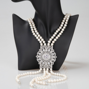 Colier dublu de perle Art Deco