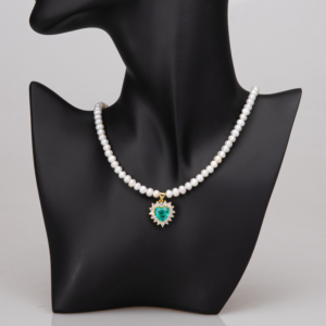 Perle cu inimă verde de cuarț verde mic