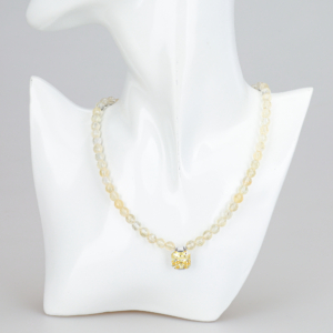 Colier de citrin cu cristal,