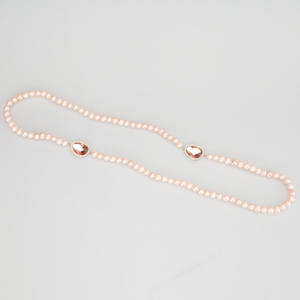 Perle piersică cu accesorii simetrice - imagine 3
