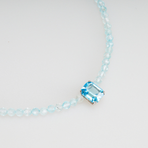 Colier de topaz cu cristal pătrat - imagine 2