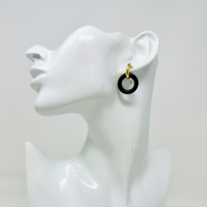 Cercei cu cercuri de onix