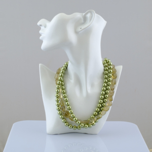 Colier de scoica cu lemon cuarț