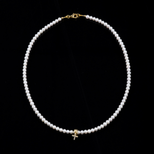 Perle mici cu charm cruciuliță - imagine 3